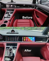 Autoradio Android 15'' avec écran passager, GPS automatique, système de divertissement Carplay pour Porsche Panamera 2018-2023