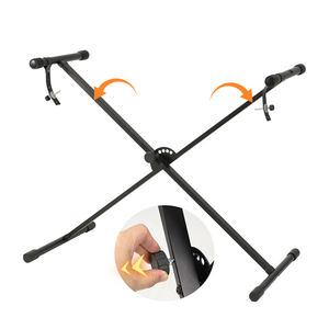 Support de clavier en X à simple brancard avec réglage de la hauteur sur 5 niveaux, pupitre de musique portable, pour synthétiseurs et claviers - Product Image 5