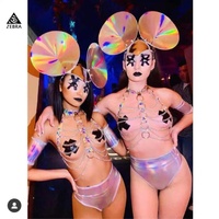 Costume de Mickey têtes pour noël, Sexy, boite de nuit, bar, spectacle de scène, danse, gogo, nouvelle collection