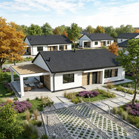 Casa Prefabricada de Una Planta Estilo Escandinavo LGS, Residencia Familiar Moderna de Fácil Construcción Modular