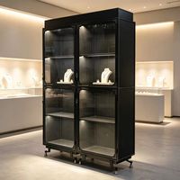 Vitrine à bijoux éclairée par LED avec dimensions personnalisables, construction durable, matériaux écologiques, nettoyage facile