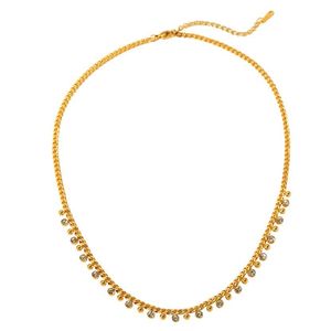 防水ジュエリーセット ステンレス製 デリケートなキューバンチェーン ジルコンチョーカーネックレス ポピーフラワーペンダントネックレス レディース - Product Image 6