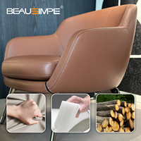 Fauteuil en cuir ergonomique multi-scènes pour salon avec coussin de siège en mousse à mémoire de forme haute densité et personnalisable
