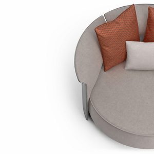 Canapé d'appoint de luxe moderne, rond, en tissu rembourré, petit, pour chambre à coucher, salon, club, hôtel, mobilier design - Product Image 2