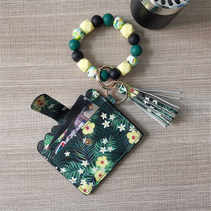 สร้อยข้อมือมินิมอล<span class=keywords><strong>พวง</strong></span>กุญแจสีเขียวกระเทียมชุดการ์ดสร้อยข้อมือลูกปัดซิลิโคนสีชมพูกระเป๋าสาว - Product Image 6