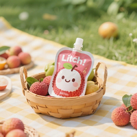 Groothandel onregelmatig gevormde vloeibare plastic zakjes schattige fruitsmaak sapzakjes met buitengebruik verpakking