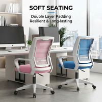 Chaise de bureau AOR Lift Chair, chaise de bureau pour étudiants, chaise de dortoir, réglable en hauteur, pivotante, style gaming, tissu, accoudoirs réglables