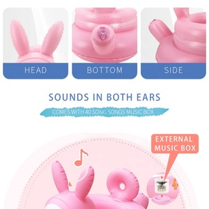 Customized Pink Rabbit <b>Inflatable</b> <b>Sofa</b> Baby Dining Chair With Music Box <b>Inflatable</b> Baby-bath-<b>sofa</b> - Product Image 5
