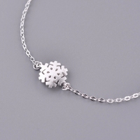 Bracelet pour femme en argent sterling 925 FY-SL08, design flocon de neige, version coréenne, tendance, plaqué rhodium