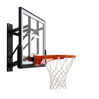 Panier de basket mural GW pour adultes et enfants, avec système de levage électrique extérieur, hauteur réglable, en acier blanc et PC