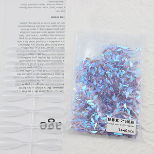 1440 Stukken Fantoompaarse Onregelmatige Platte Bodem Steentjes Aurora Nail Art Accessoires Gemengde Glazen Stickers Stickers Stickers - Product Image 2