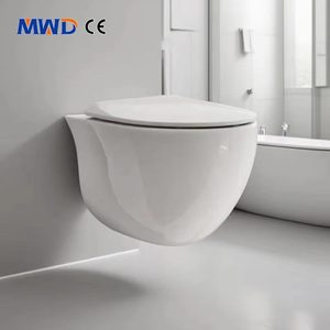 Mwd <span class=keywords><strong>2025</strong></span> Hiện Đại Gốm Tường Treo Nhà Vệ Sinh Không Có Vành Tuôn Ra Wc Trắng Một Mảnh Nhà Vệ Sinh Treo Tường <span class=keywords><strong>Commode</strong></span> Cho Nhà Vệ Sinh Khách Sạn - Product Image 1