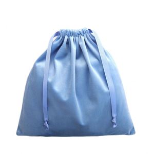 Wholesale Luxury Velvet Drawstring Bag Fabric for Hair Dryer Luxury Underwear <b>Coat</b> <b>Storage</b> Dust Flannel Pouch <b>Shoes</b> Candles - Product Image 1