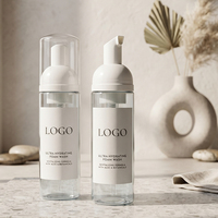 Botol Pompa Busa Sampo Bulu Mata Bulat PET 200ml Isi Ulang, Botol Kosong untuk Sabun Cair, Mousse Pembersih, Dispenser Kosmetik