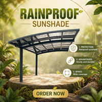 Structure de carport solaire en aluminium pour voitures, carport résidentiel photovoltaïque pour l'installation de panneaux solaires et la protection des véhicules