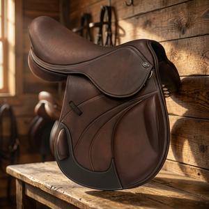 Silla de Doma Inglesa Personalizada de Cuero con Armazón de Madera Negra, Herrajes de Latón Cómodos, Equipo de Equitación - Product Image 3