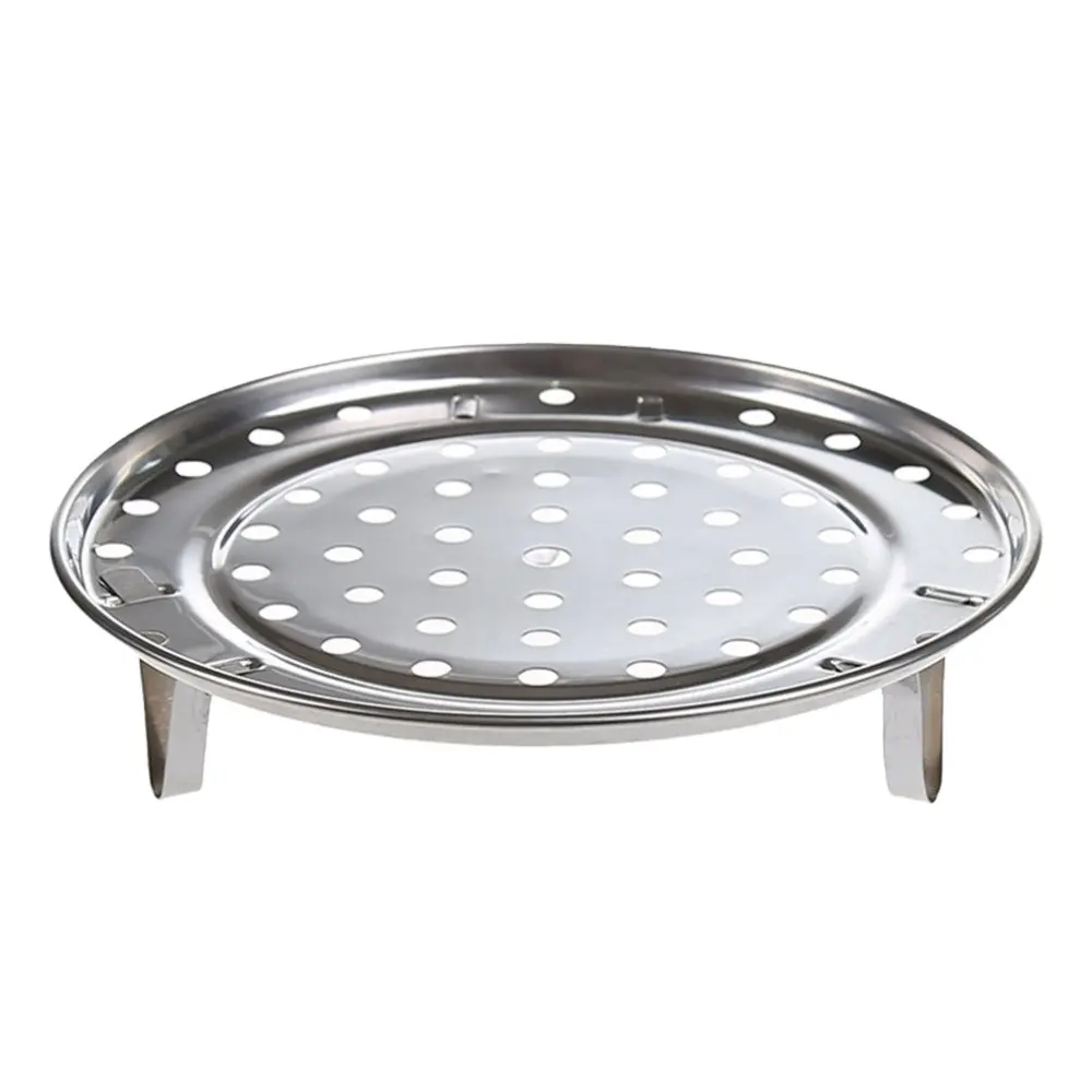 Bandeja de acero inoxidable para cocinar al vapor, soporte multifuncional para utensilios de cocina, vaporera redonda para el hogar