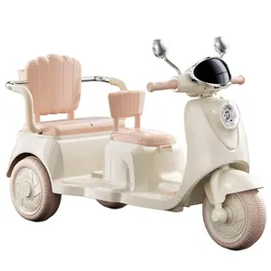 Moto électrique pour enfants tricycle garçons et filles bébé voiture les enfants peuvent s'asseoir personnes chargeant double télécommande jouet voiture