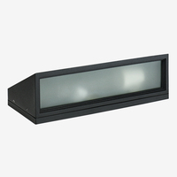 Applique murale LED pour porche et jardin, en aluminium et polycarbonate, à douille E27, classée IP54