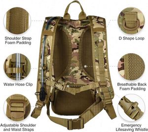Camelbek Free Sample <b>Hydration</b> Backpack with 3L TPU Water <b>Bladder</b>, Tactical Molle Water Backpack for Men Women, <b>Hydration</b> Pack - Product Image 4