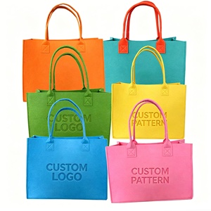 กระเป๋าโท้ทผ้าสักหลาดแบบนุ่ม ทนทาน สกรีนโลโก้ได้ตามสั่ง ขายส่ง สำหรับทุกเพศ ใช้ได้ทุกวัน เหมาะสำหรับของขวัญส่งเสริมการขาย มีหลายสีให้เลือก ใช้ในงานอีเว้นท์ - Product Image 1