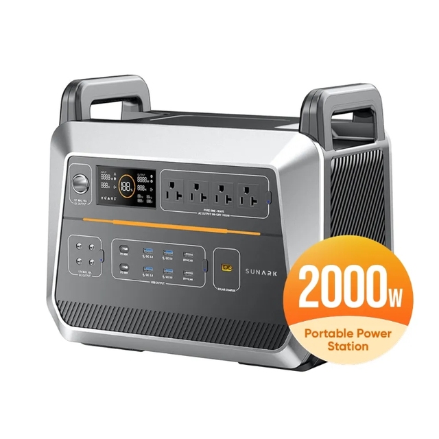 Portable 2000W Outdoor Power Station 12V BMS Protection CAN 100AH Stackable IP65 Home Energy Storage LiFePO4 Pure Sine Wave