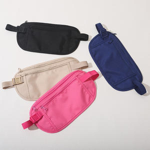 กระเป๋าคาดเอวแบบซ่อนน้ำหนักเบาที่ใส่หนังสือเดินทางที่ปลอดภัยชุดชั้นในกระเป๋าคาดเอวกระเป๋าคาดเอวแบบบางน้ำหนักเบาสำหรับเดินทางเข็มขัดเงิน - Product Image 3