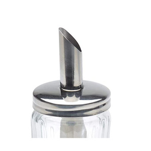 Glass <strong>Sugar</strong> Shaker Dispenser <strong>Pourer</strong> 5.5 Inch Glass <strong>Sugar</strong> Dispenser <strong>Pourer</strong> Shaker Tube Lid - Product Image 2
