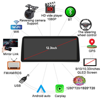 Autoradio Android 14 de 12,3 pouces pour Infiniti Q70 Q70L M25 M35 M37 2011-2019 Lecteur multimédia CarPlay sans fil 4G LTE 8 cœurs