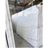 Dalles de marbre Foshan Moderne poli Beige intérieur/extérieur Carreaux de sol imperméable comptoir en pierre naturelle pour salle de bain