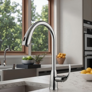 Elektronik kızılötesi sensör mutfak ve banyo musluk Modern tasarım otomatik Touchless pirinç musluk & lavabo musluğu - Product Image 1