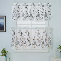 Offre Spéciale Voile Embroiderymicrofibre Feuille Tissé Broderie Cuisine Rideaux Fenêtre Plat 1800nce Kitchen4 Piecens S Cuisine Tulle
