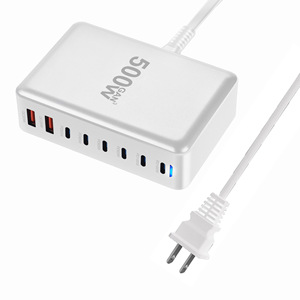 Nouveau <span class=keywords><strong>chargeur</strong></span> GaN PD 500W - <span class=keywords><strong>Chargeur</strong></span> multifonction 6C2A avec <span class=keywords><strong>8</strong></span> ports pour utilisation sur ordinateur de bureau <span class=keywords><strong>Chargeur</strong></span> de bureau performant pour <span class=keywords><strong>Apple</strong></span> <span class=keywords><strong>iPhone</strong></span> Samsung - Product Image 6