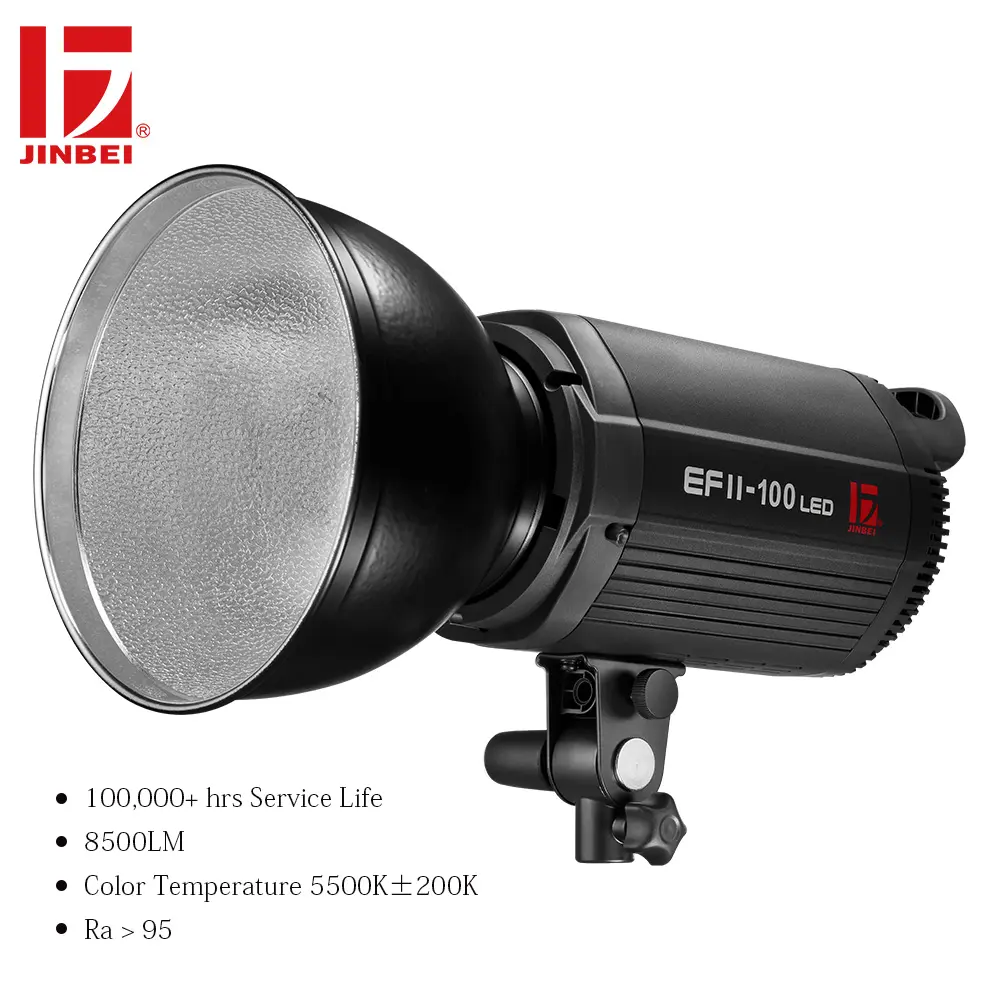 JINBEI EF II-100 LED 100W LED Continuous Light Source 12000Lm 10 times Brightness LED Light for Portrait Video Photography
