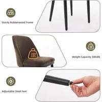 Ensemble de table et chaises de salle à manger modernes en MDF 4 pièces, revêtement en cuir PU, pieds en métal, meubles pour hôtel, appartement, salle à manger