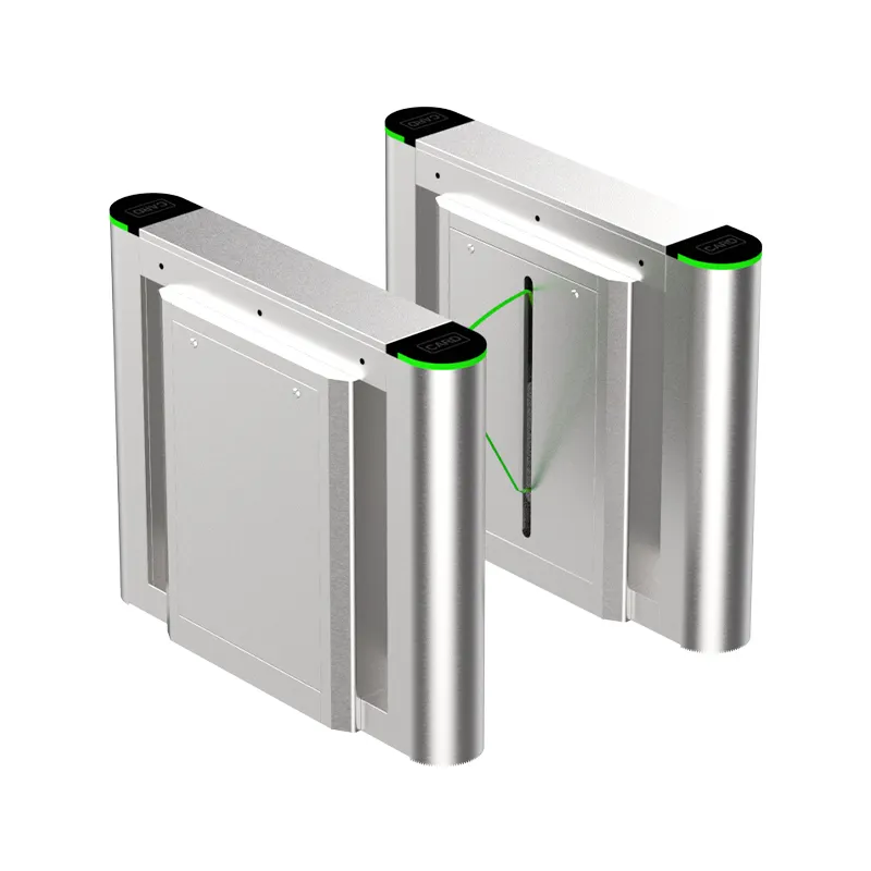 Customized Dimension Electronic Access Control wing flap barrier gate turnstile frp/grp flap barrier gate