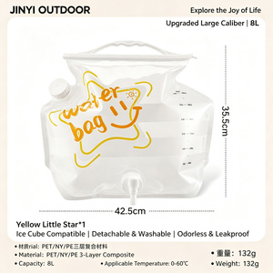 Custom LOGO Camping Hiking Food Grade Water <b>Bags</b> with Valve Leakage Proof <b>Foldable</b> Plastic Water Bladders - Product Image 4