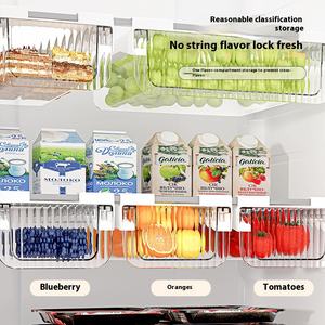 กล่องเก็บของในครัวทรงสี่เหลี่ยมผืนผ้าแบบทันสมัยลิ้นชักตู้เย็นพลาสติกสำหรับฉีดอาหาร - Product Image 4