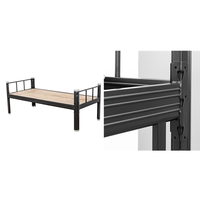 Nouveau design de meubles en métal peu encombrant, cadre de lit en acier, lit double queen size, plate-forme, lit superposé en acier à vendre, Bett pas cher