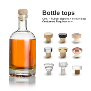 Meilleures ventes de bouteilles en verre pour vodka, <span class=keywords><strong>gin</strong></span>, liqueur, vide, noir mat, 375 ml, 500 ml, 750 ml, 1000 ml, avec bouchons pour l'emballage de brandy et de whisky - Product Image 5
