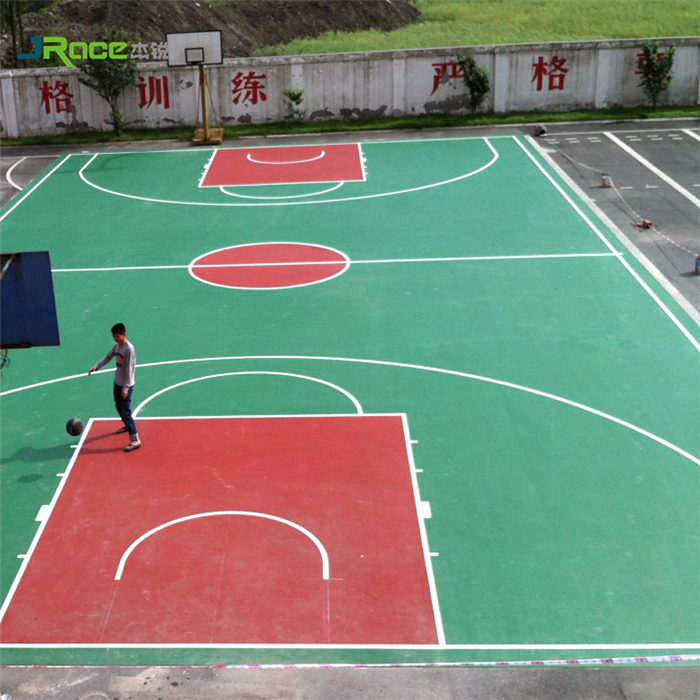 Silikon PU gericht sport vinyl-böden basketballfeld Ton tennisplatz bau