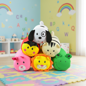 OEM Kids Cute Gifts Multi-option Animal Cartoon Cylinder Bolster Pillows Long <strong>Round</strong> Body Pillow for Toddler Hugging Napping Play - Product Image 1