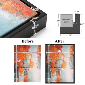 Modanatura per Cornici Moderne PS Flottanti per Tele da Pittura all'Ingrosso Produttore Personalizzato Cornici Flottanti per Arte Murale su Tela - Product Image 4