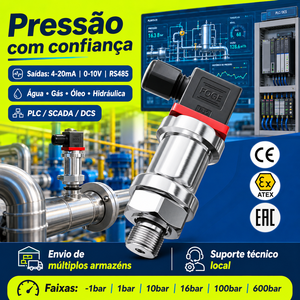 Transductor 4-20 mA, 0 a 6 bar, 10 bar, Sensor Kpa IoT, 0-10 bar, HVAC, para Nivel 0.5 a 4.5 V, 0-600 bar, 0-5 V, 0-10 V - Product Image 1