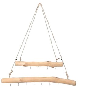 Wooden Branch <b>Wall</b> Hanger Jewelry Display Rack <b>Wall</b> Mounted Multipurpose Accessory <b>Storage</b> Rack For Living Room Decorative Hooks - Product Image 5