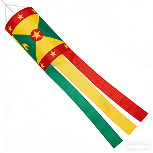Drapeau du <span class=keywords><strong>Laos</strong></span> en forme de manchon à vent pour jardin et cour, à suspendre sur la véranda, imperméable, adapté à toutes les saisons - Product Image 6