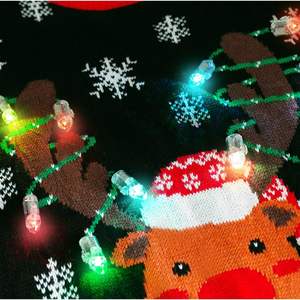 Coréen Crewneck Femmes Adorable Ugly <span class=keywords><strong>Pull</strong></span> Tricoté <span class=keywords><strong>Pull</strong></span> <span class=keywords><strong>De</strong></span> <span class=keywords><strong>Noël</strong></span> Animal Front Famille Tenues Assorties Hiver - Product Image 5