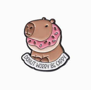 Broche personnalisée en alliage motif capybara mignon, style dessin animé, avec motifs ours, <span class=keywords><strong>tasse</strong></span> de thé au lait et aliments, bijou cadeau pour enfants et amis - Product Image 4