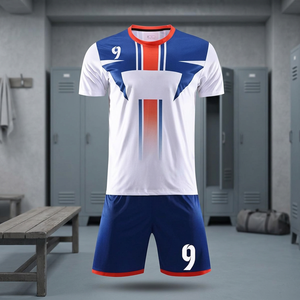 เสื้อทีมฟุตบอลเครื่องแบบนักบอลเสื้อกีฬาระบายอากาศเสื้อไม่มีลายพิมพ์ซับลิเมชัน - Product Image 2