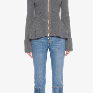 Vendita calda da <span class=keywords><strong>donna</strong></span> in 100% stile stile High Street traspirante in tinta unita Cardigan con Cardigan a cerniera - Product Image 3